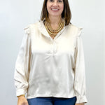 Silken Grace Satin Top - Champagne Tops Jodifl