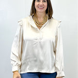 Silken Grace Satin Top - Champagne Tops Jodifl
