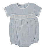 Simply Sweet Smocked Bubble - Lt. Blue Boys Bubbles + Rompers Magnolia Baby