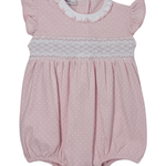 Simply Sweet Smocked Bubble - Pink Girls Bubbles + Rompers Magnolia Baby