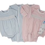 Simply Sweet Smocked Bubble - Pink Girls Bubbles + Rompers Magnolia Baby