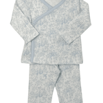 Sisi Blue Toile Kimono Pants Set Baby Sleepwear Baby Loren