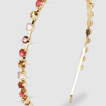 Skinny Multi Crystal Headband - Light Rose Hair Accessories Violet & Brooks