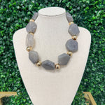 Slate Statement Necklace - Sugar Babies Children's Boutique/Meg's Shoppe