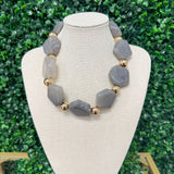 Slate Statement Necklace - Sugar Babies Children's Boutique/Meg's Shoppe