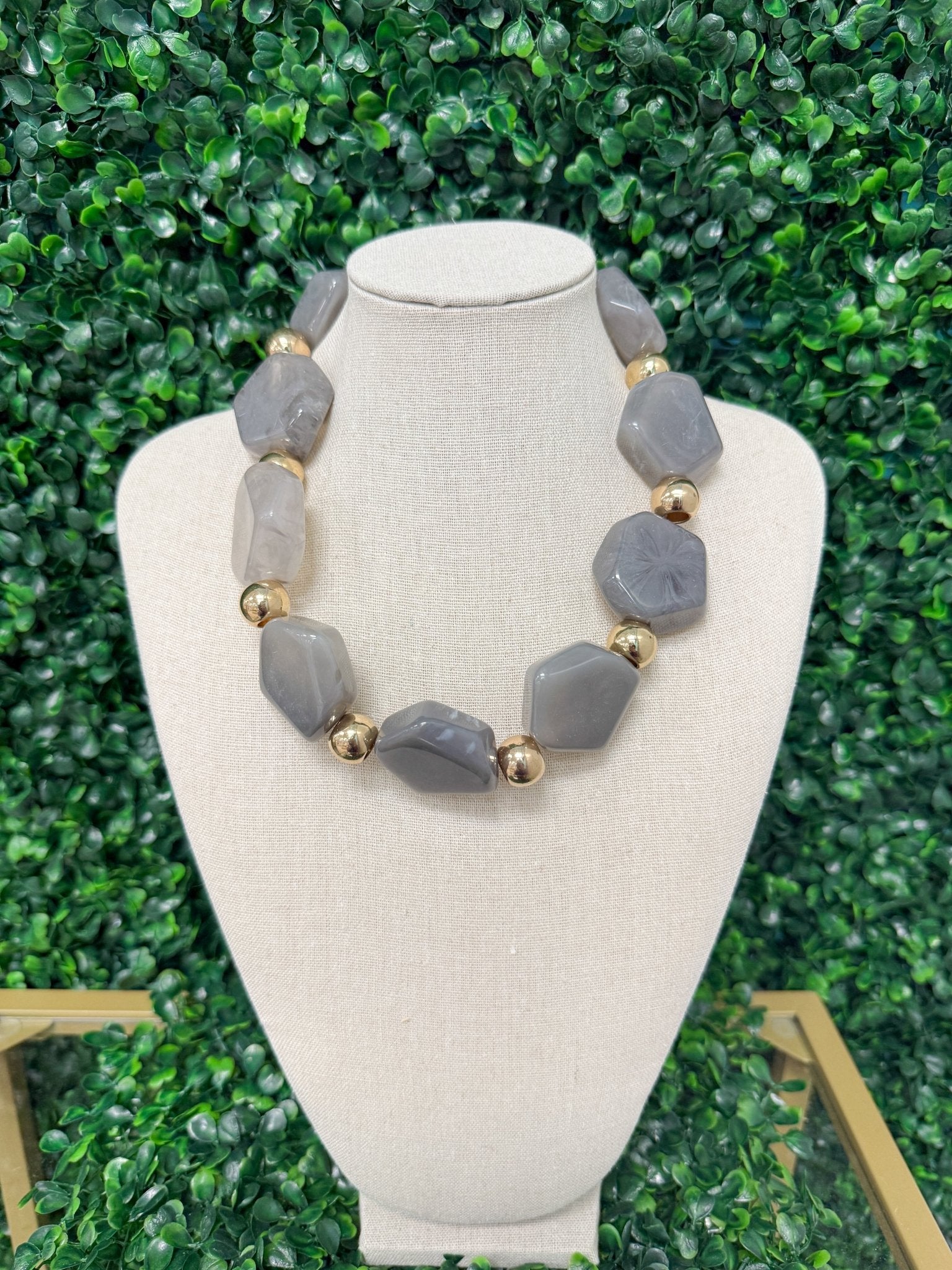 Slate Statement Necklace - Sugar Babies Children's Boutique/Meg's Shoppe