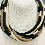 Slub 8-Strand - Black Multi Necklaces TWO FORTY TWO