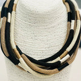 Slub 8-Strand - Black Multi Necklaces TWO FORTY TWO