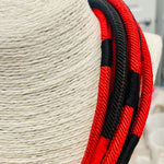 Slub 8-Strand - Black/Red Necklaces TWO FORTY TWO