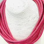 Slub 8-Strand Necklace - Baby Pink Necklaces TWO FORTY TWO