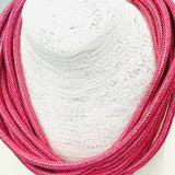 Slub 8-Strand Necklace - Baby Pink Necklaces TWO FORTY TWO
