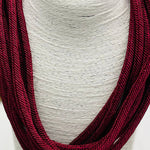 Slub 8-Strand Necklace - Bordeaux Necklaces TWO FORTY TWO