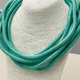 Slub 8-Strand Necklace - Mint Necklaces TWO FORTY TWO