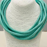 Slub 8-Strand Necklace - Mint Necklaces TWO FORTY TWO