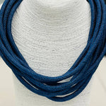 Slub 8-Strand Necklace - Navy Necklaces TWO FORTY TWO