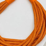 Slub 8-Strand Necklace - Orange Necklaces TWO FORTY TWO
