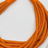 Slub 8-Strand Necklace - Orange Necklaces TWO FORTY TWO