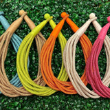 Slub 8-Strand Necklace - Orange Necklaces TWO FORTY TWO