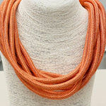 Slub 8-Strand Necklace - Peach Necklaces TWO FORTY TWO
