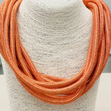 Slub 8-Strand Necklace - Peach Necklaces TWO FORTY TWO