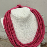 Slub 8-Strand Necklace - Pink Necklaces TWO FORTY TWO