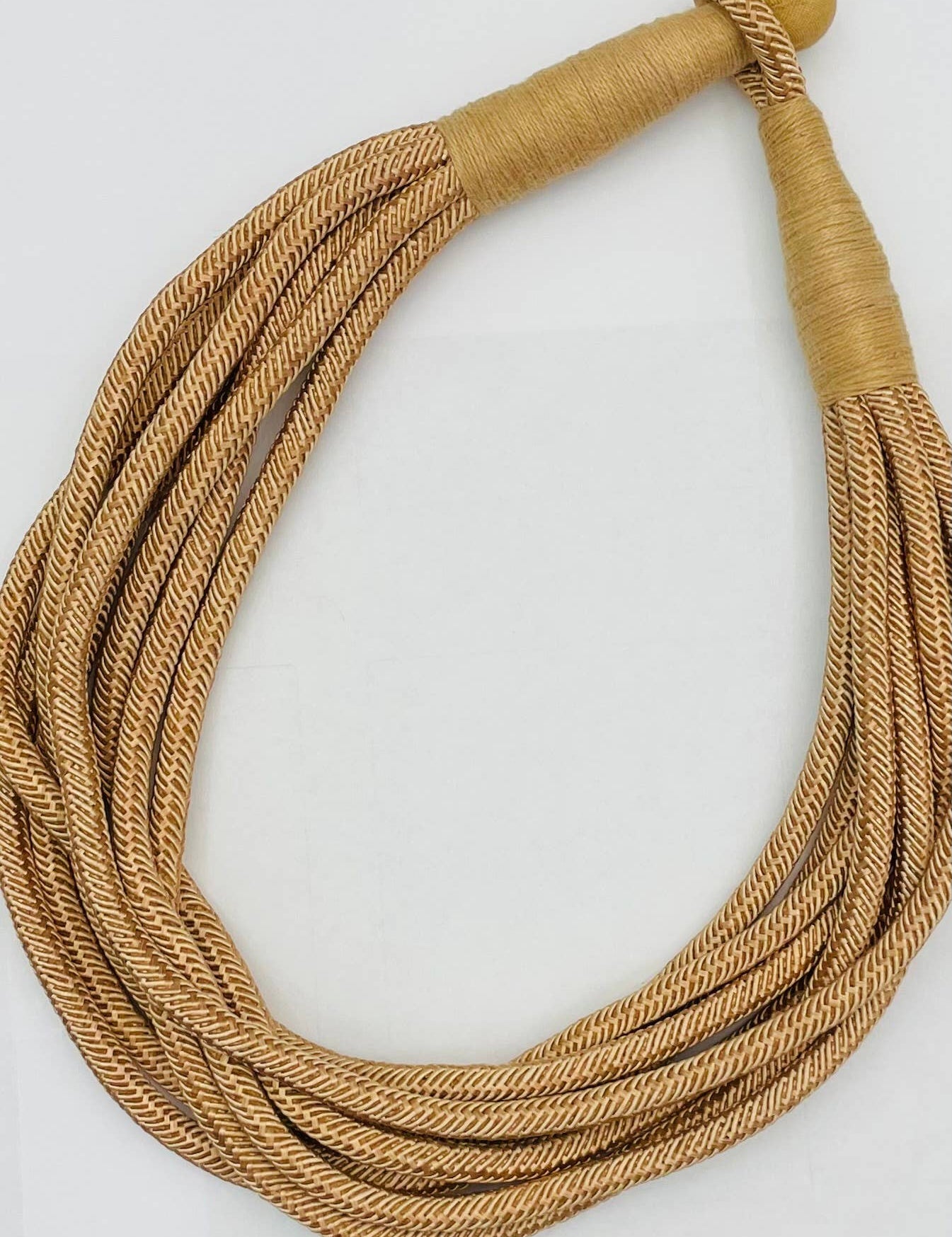 Slub 8-Strand Necklace - Tan Necklaces TWO FORTY TWO