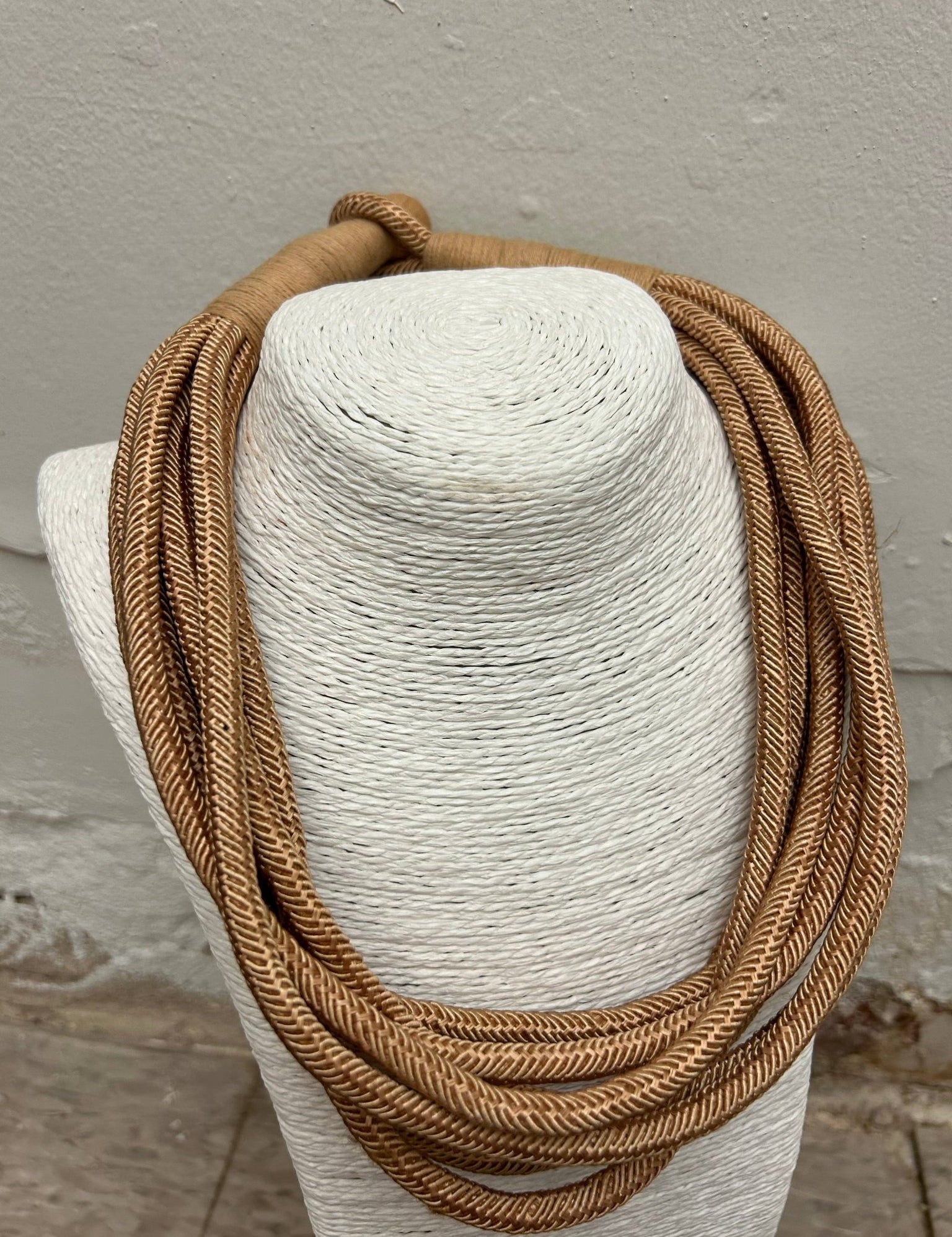 Slub 8-Strand Necklace - Tan Necklaces TWO FORTY TWO