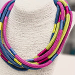 Slub 8-Strand - Periwinkle Multi Necklaces TWO FORTY TWO
