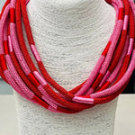 Slub 8-Strand - Red/Pink Multi Necklaces TWO FORTY TWO