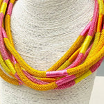 Slub 8-Strand - Yellow/Pink Multi Necklaces TWO FORTY TWO