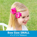 Small Grosgrain Bow - Nile Blue Kids Hair Accessories Wee Ones