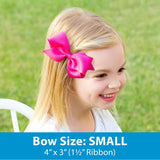 Small Grosgrain Bow - Nile Blue Kids Hair Accessories Wee Ones