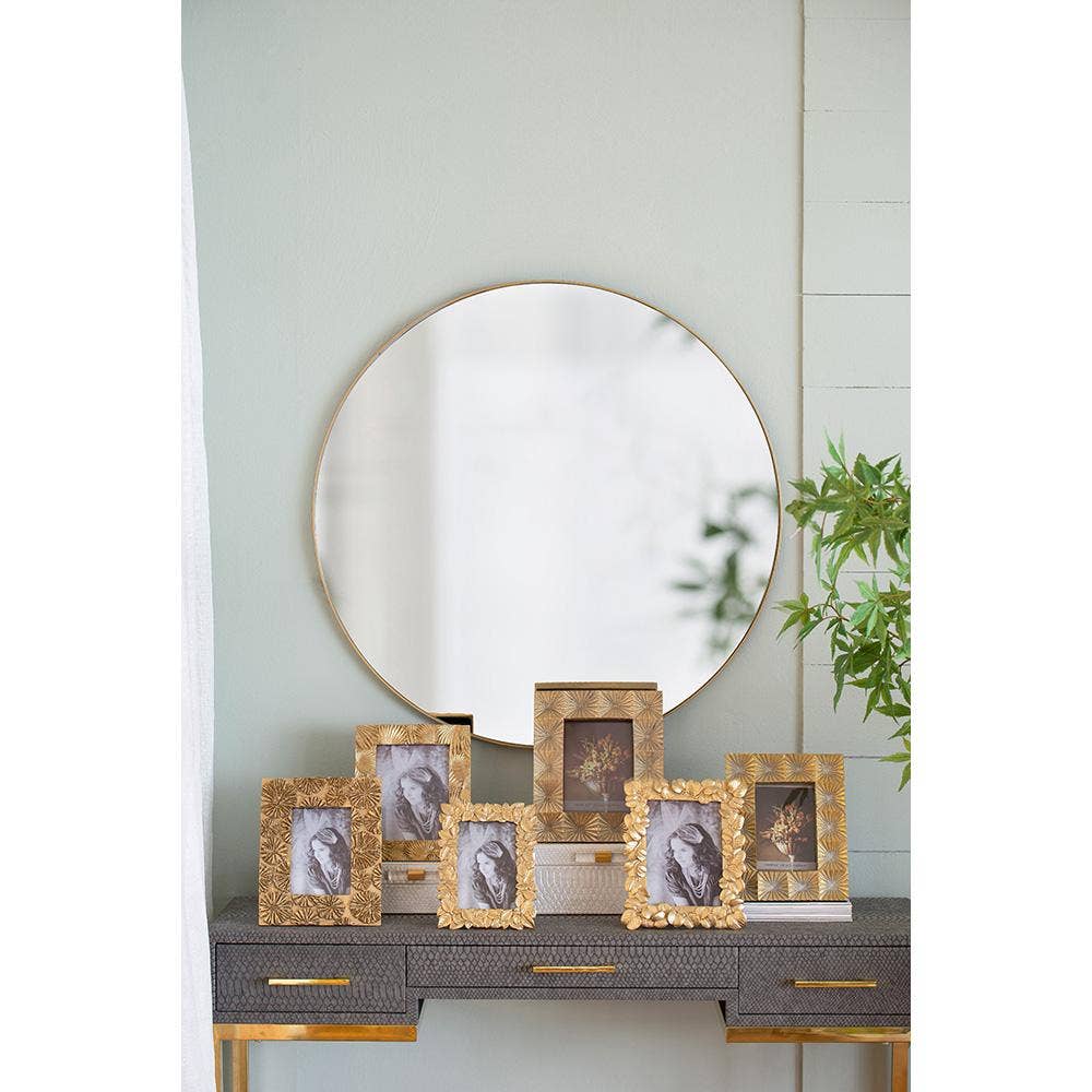 Small Rounded Gold Leaf Frame - 5x7" Home Decor A&B Home Group Inc.