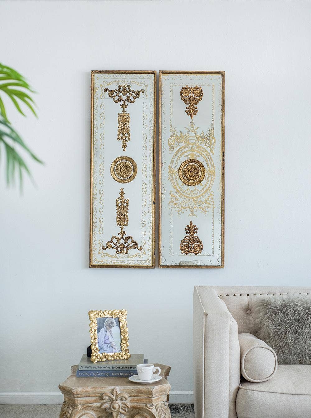Small Rounded Gold Leaf Frame - 5x7" Home Decor A&B Home Group Inc.