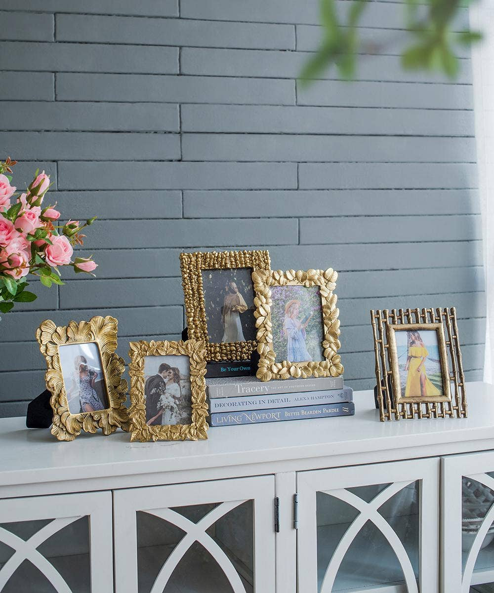 Small Rounded Gold Leaf Frame - 5x7" Home Decor A&B Home Group Inc.