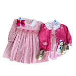 Smocked Natalie Bubble - Pink Vinings Girls Bubbles + Rompers Little English
