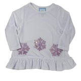 Snowflakes Baby Doll Top Girls Tops + Tees Funtasia Too