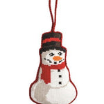 Snowman Needlepoint Ornament Seasonal Mudpie