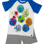 Soccer Balls Raglan Tee Boys Shirts + Polos Hatley