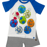 Soccer Balls Raglan Tee Boys Shirts + Polos Hatley