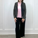 Soft Edge Moto Jacket - Black Sweaters Umgee