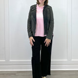 Soft Edge Moto Jacket - Black Sweaters Umgee