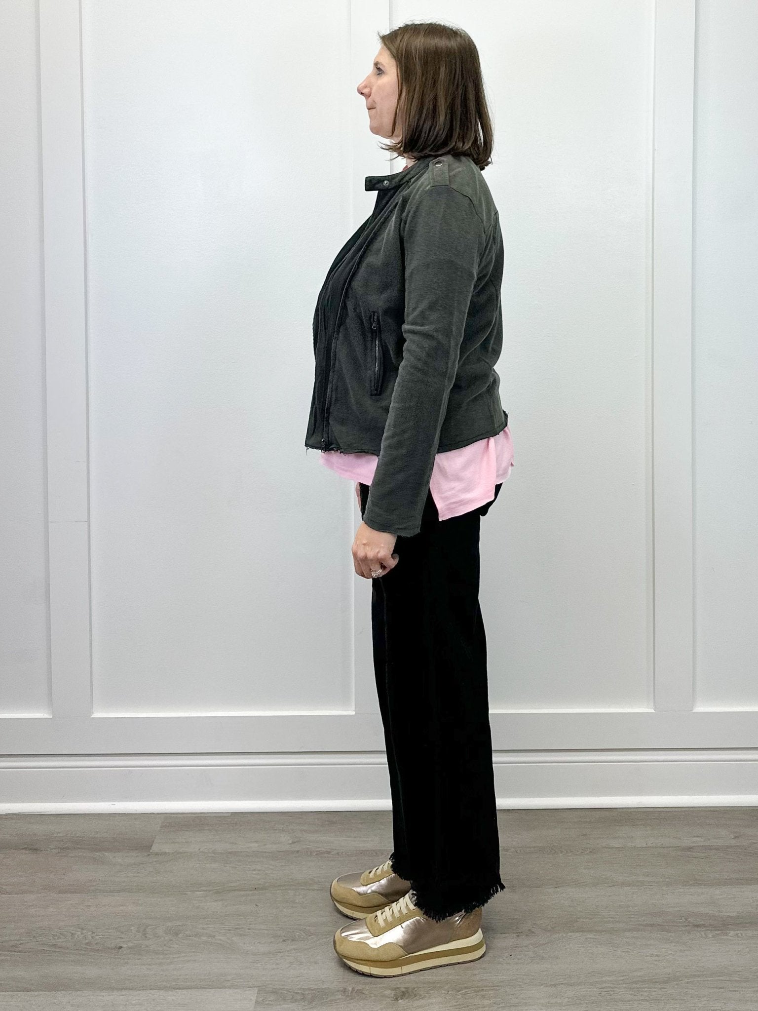 Soft Edge Moto Jacket - Black Sweaters Umgee