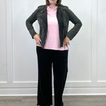 Soft Edge Moto Jacket - Black Sweaters Umgee