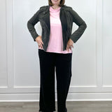 Soft Edge Moto Jacket - Black Sweaters Umgee