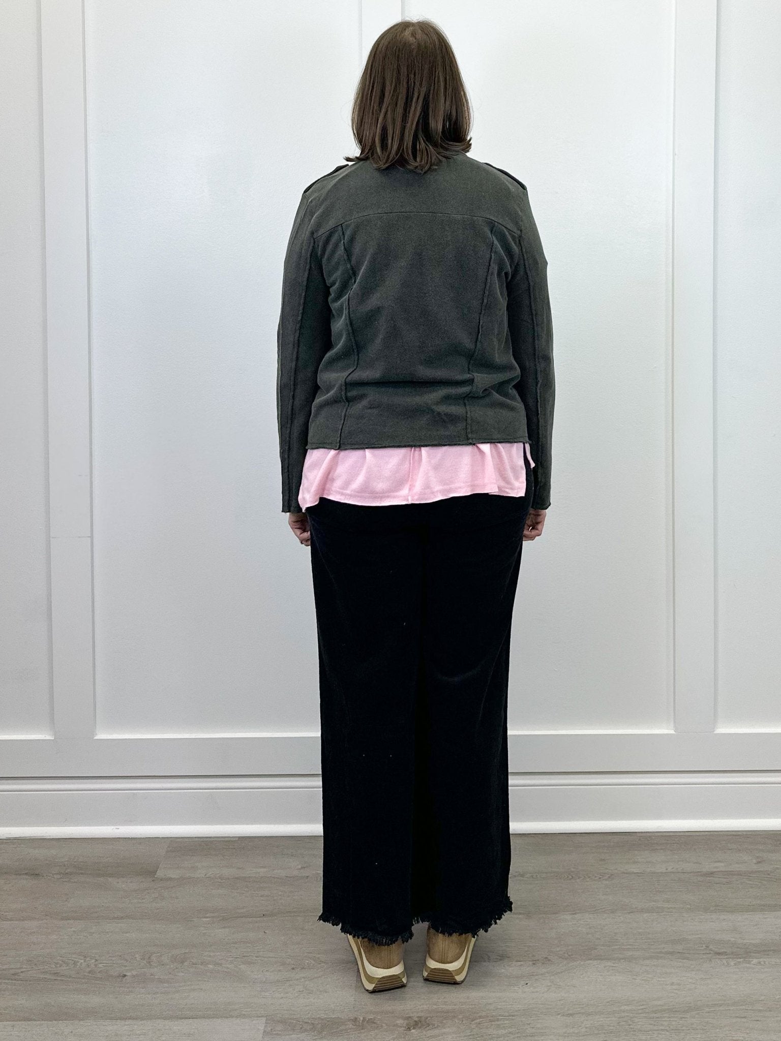 Soft Edge Moto Jacket - Black Sweaters Umgee