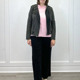 Soft Edge Moto Jacket - Black Sweaters Umgee