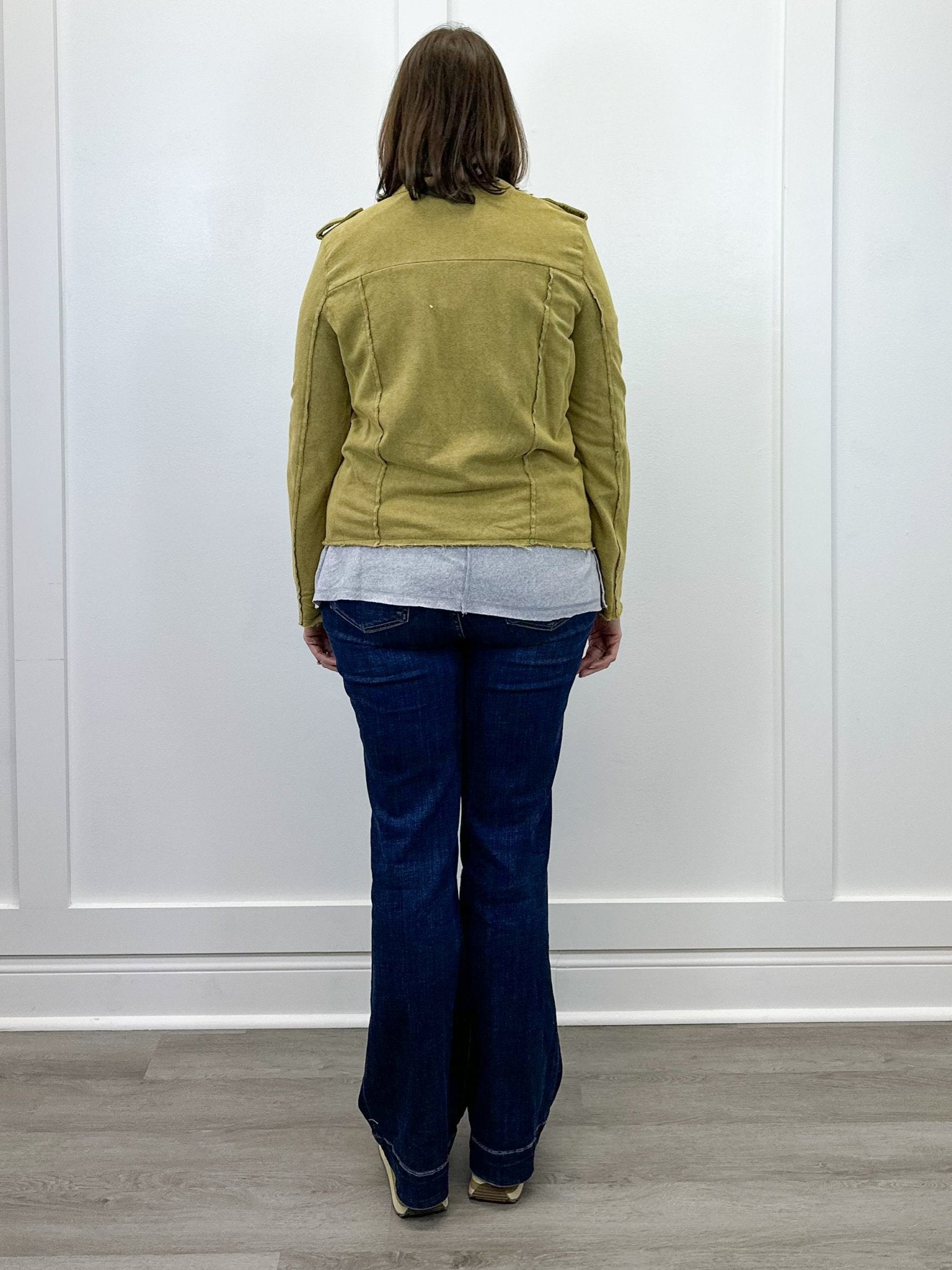 Soft Edge Moto Jacket - Olive Sweaters Umgee