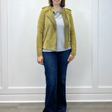 Soft Edge Moto Jacket - Olive Sweaters Umgee