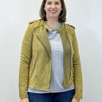 Soft Edge Moto Jacket - Olive Sweaters Umgee